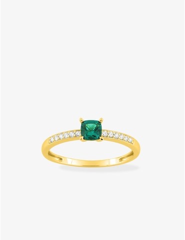 Bague émeraude synthétique...
