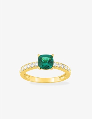 Bague émeraude synthétique...