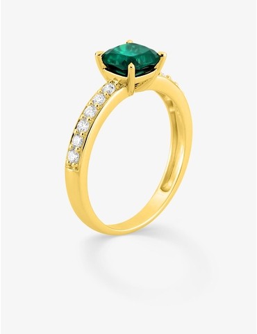 Bague émeraude synthétique...