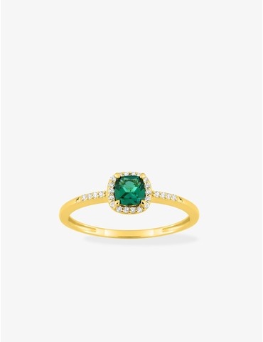 Bague émeraude synthétique...