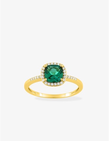 Bague émeraude synthétique...