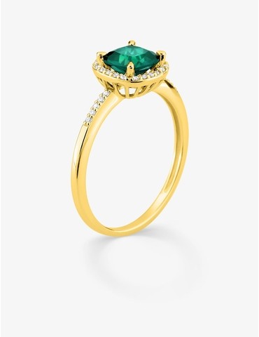 Bague émeraude synthétique...
