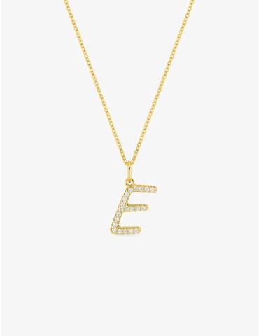 Collier initiale lettre "E"...