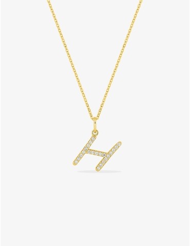 Collier initiale lettre "H"...