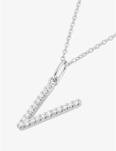 Collier initiale lettre "V"...