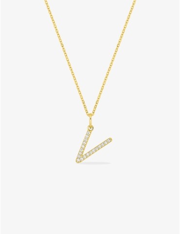 Collier initiale lettre "V"...