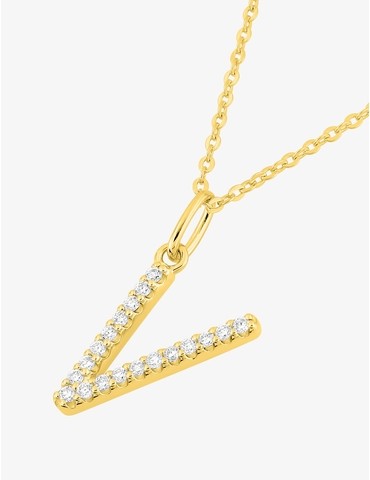 Collier initiale lettre "V"...