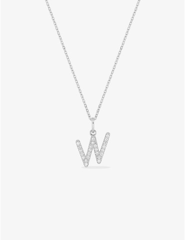 Collier initiale lettre "W"...