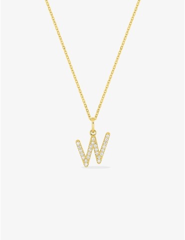 Collier initiale lettre "W"...