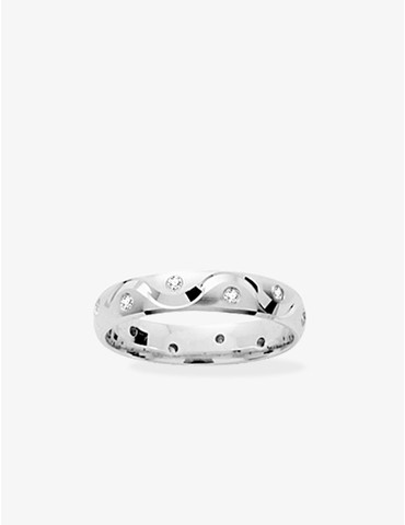 Alliance en or blanc 750 ‰,...
