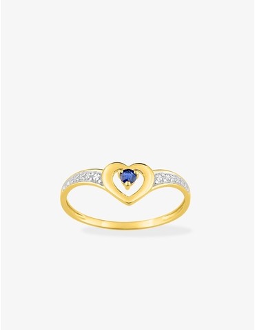 Bague motif cœur en or...