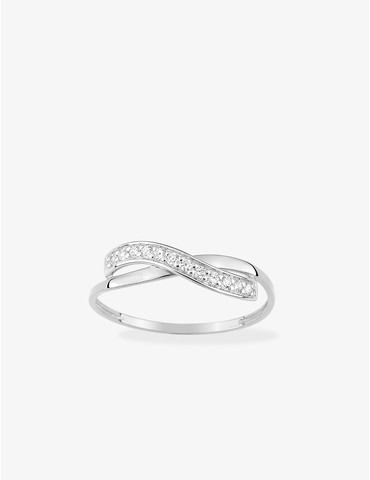Bague en or blanc 375 ‰,...