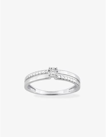Bague en or blanc 375 ‰,...