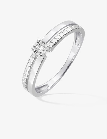 Bague en or blanc 375 ‰,...