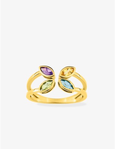 Bague quatre pierres en or...
