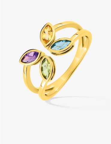 Bague quatre pierres en or...