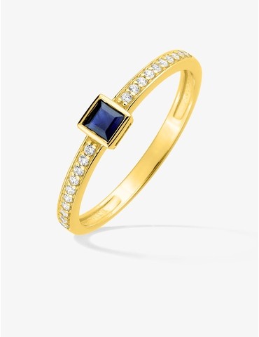 Bague en or jaune 375 ‰,...