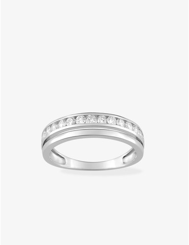 Bague en or blanc 375 ‰ et...