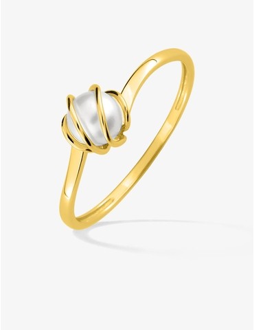 Bague en or jaune 375 ‰ et...