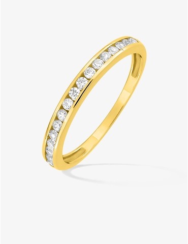 Bague en or jaune 375 ‰ et...