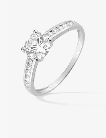 Bague en or blanc 375 ‰...