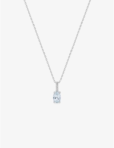Collier or 375 ‰ blanc avec...