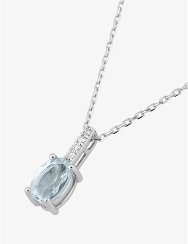 Collier or 375 ‰ blanc avec...