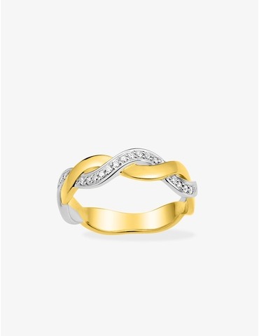 Bague entrelacée or 750 ‰...