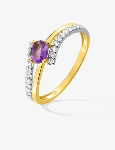 Bague bicolore or 375 ‰...