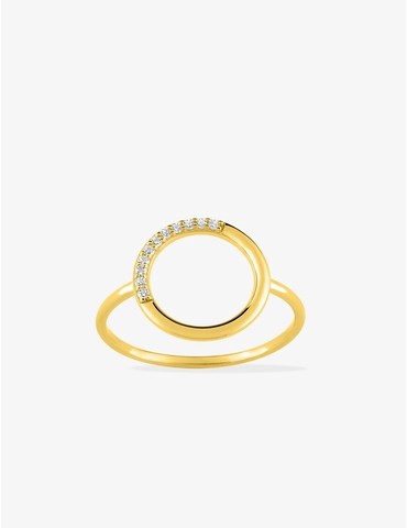 Bague or 375 ‰ jaune anneau...