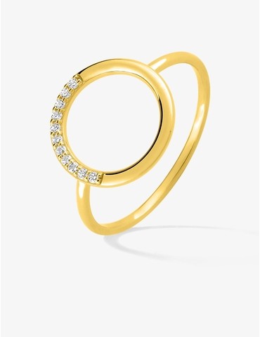 Bague or 375 ‰ jaune anneau...