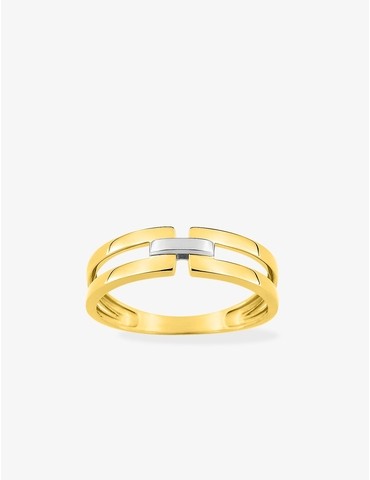 Bague or 375 ‰ jaune et...