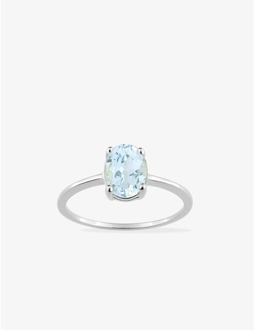 Bague or 375 ‰ blanc avec...