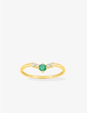 Bague or 750 ‰ jaune avec...