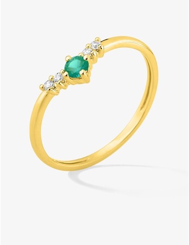 Bague or 750 ‰ jaune avec...