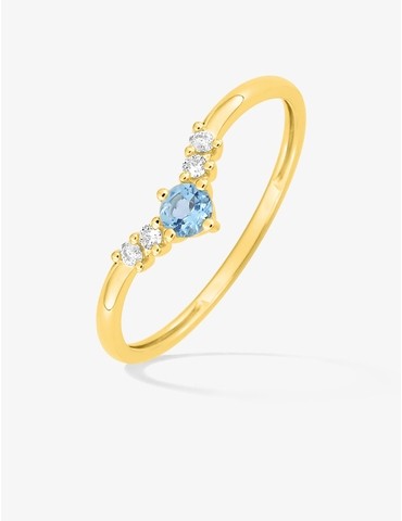 Bague or 750 ‰ jaune avec...