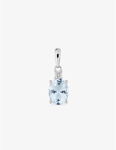 Pendentif or 375 ‰ blanc...
