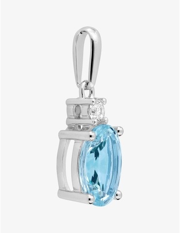 Pendentif or 375 ‰ blanc...