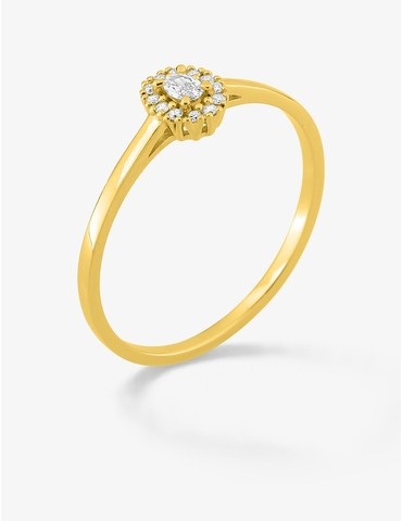 Bague solitaire ovale avec...