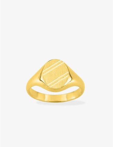 Chevalière or jaune 750 ‰...