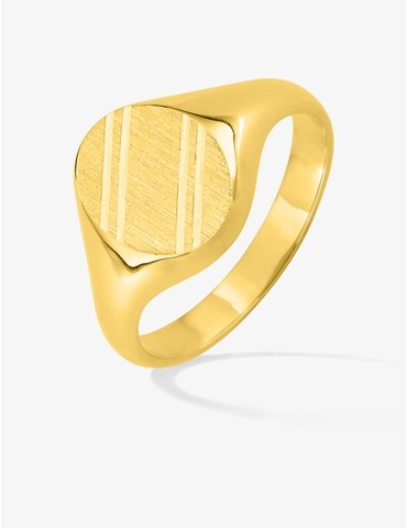 Chevalière or jaune 750 ‰...