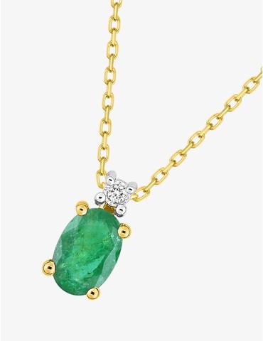 Collier bicolore or jaune...