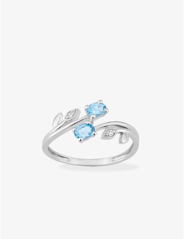 Bague or blanc 375 ‰...
