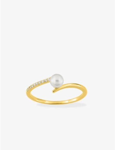Bague or jaune 375 ‰ oxydes...