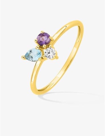 Bague or jaune 375 ‰ avec...