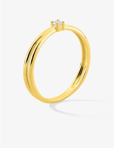 Bague or jaune 375 ‰ anneau...