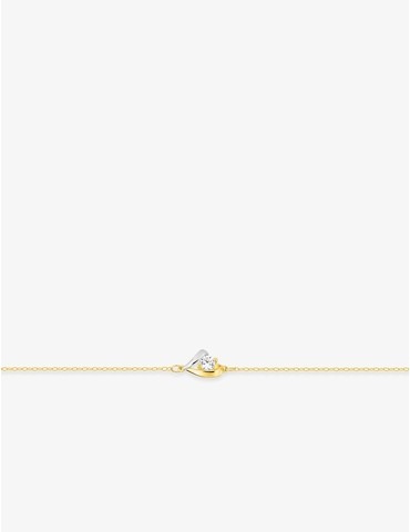 Bracelet bicolore or jaune...