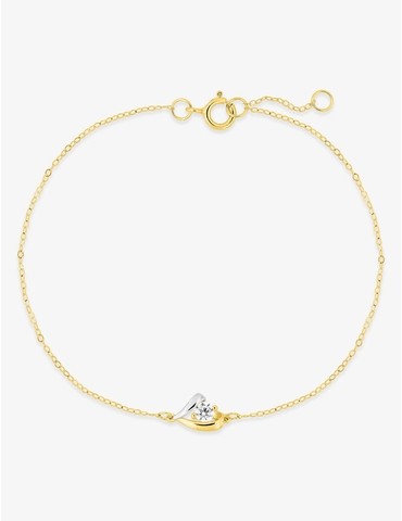 Bracelet bicolore or jaune...