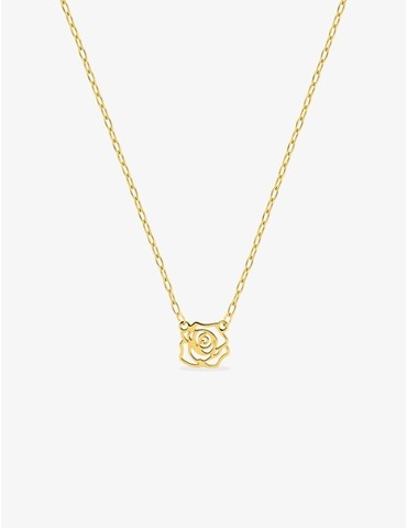 Collier or jaune 375 ‰ rose...