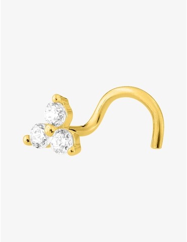 Piercing de nez or jaune...